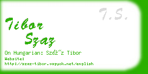 tibor szaz business card